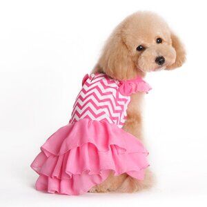 Pink Chevron Doggie Dress - SIZE XXS - NEW